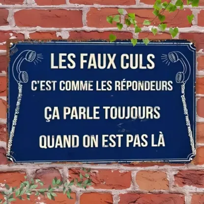 Image de Plaque de rue les faux culs