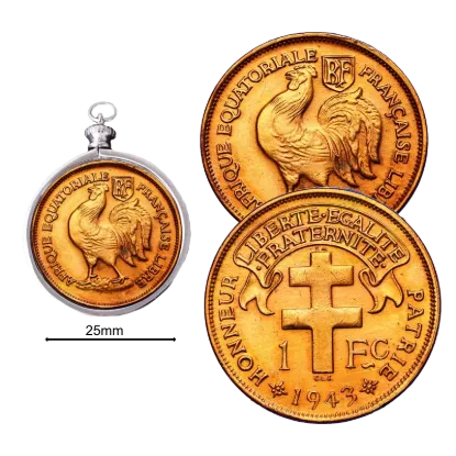 Image de Medaillon (pendentif) Honneur Patrie Argent-Cuivre