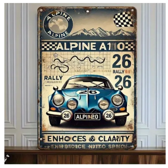Image de Plaque Vintage Alpine rally
