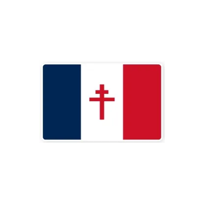 Image de Autocollant rectangle croix de Lorraine 7 cm