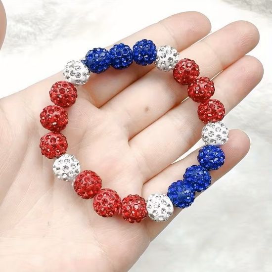 Image de Bracelet billes tricolores